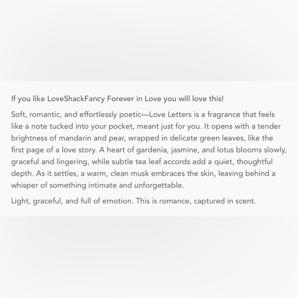 Sand + Fog Love Letters Perfume with Gold Cap - Picture 3 of 5